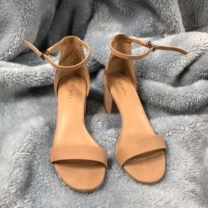 Merona Marcella Block Heel Sandal Pumps - Tan